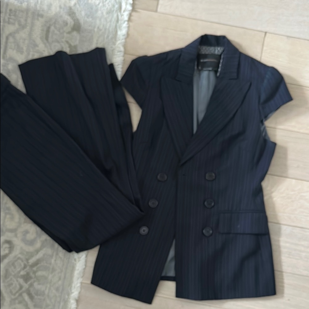 BCBG MaxAzria Navy Pinstripe Suit, NWOT